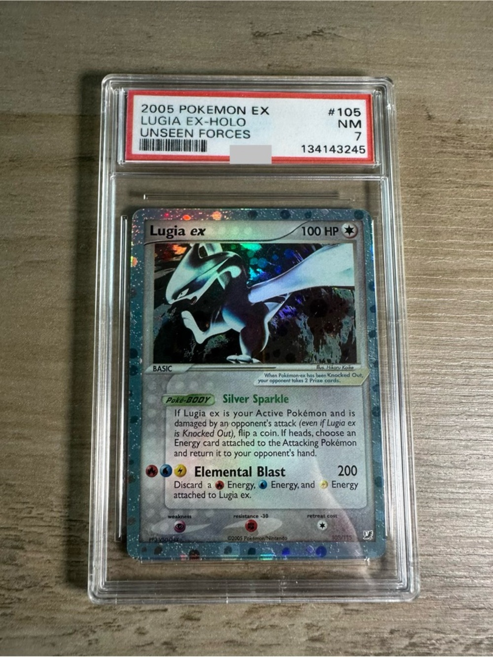 Lugia Ex Holo 2005 Pokemon #105 Unseen Forces Novelty Card Proxy